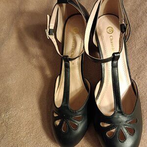 **Step Back in Time with Chase & Chloe's Vintage-Style T-Strap Mary Jane Heels!*